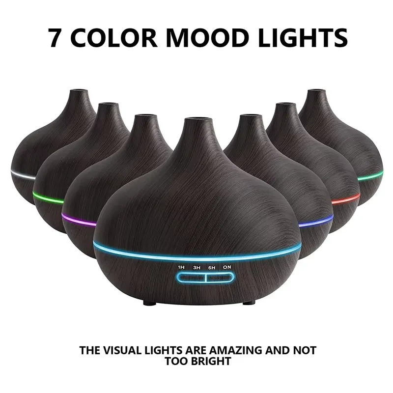 550ml Wood Color USB Aroma Dif - Essential Oils ulasan dan harga